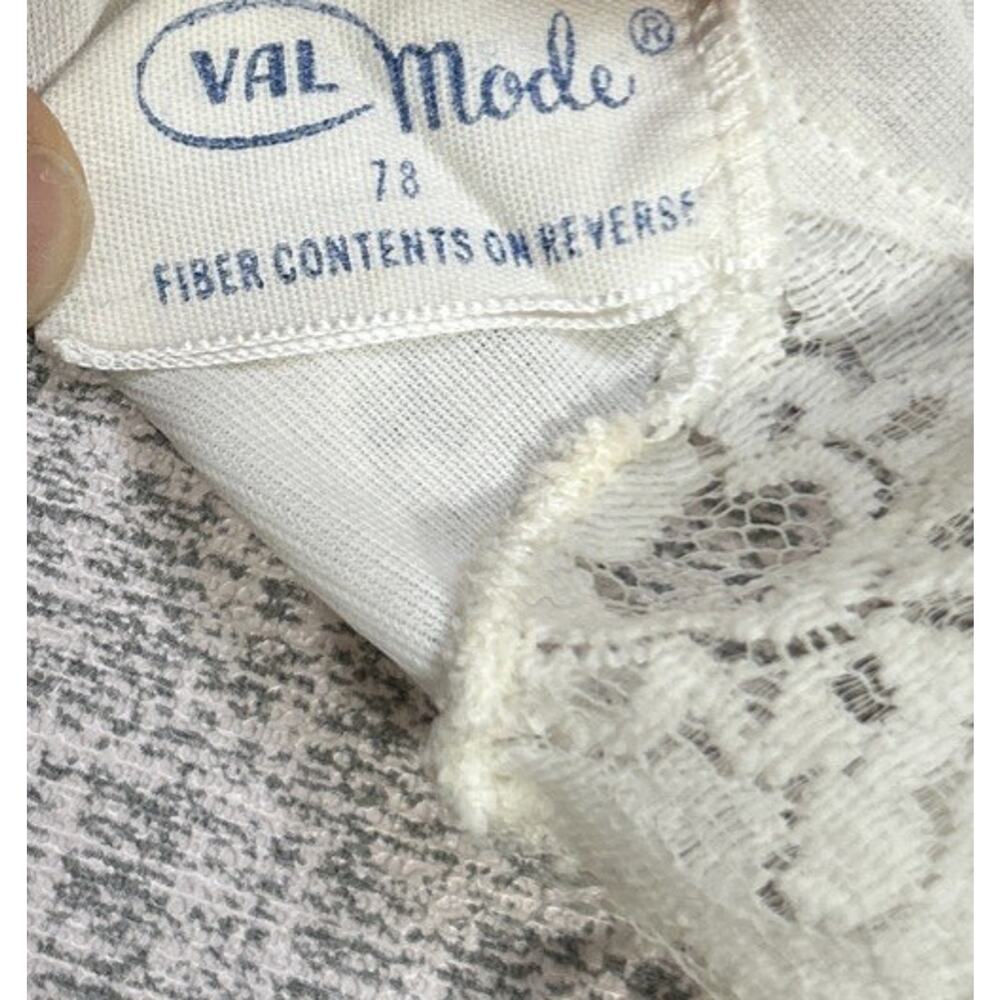 Vintage Val Mode All Nylon White Full Slip Lace Embroidered Cami Dress Size 32 - Picture 4 of 9
